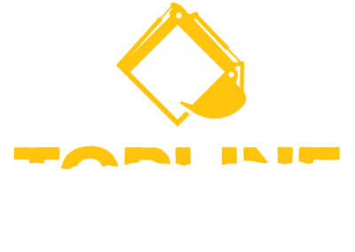 Topline Excavating Logo White/Yellow